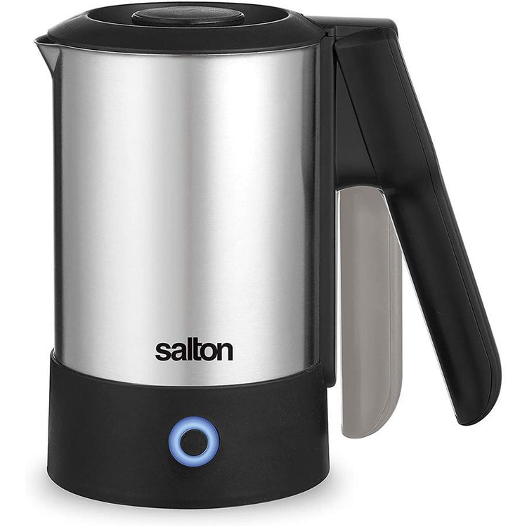 Salton JK2035 - Bouilloire de Voyage Compact avec Cordon Rétractable, 600ml, Acier Inoxydable - Simple Boutique