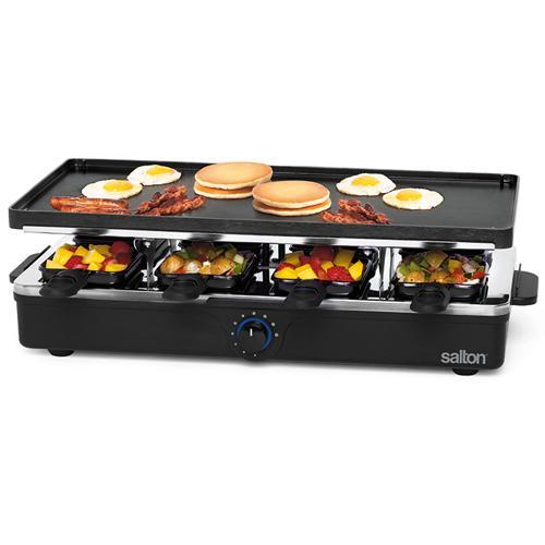 Salton PG1645 Gril Et Raclette Rectangulaire 8 Personnes - Simple Boutique