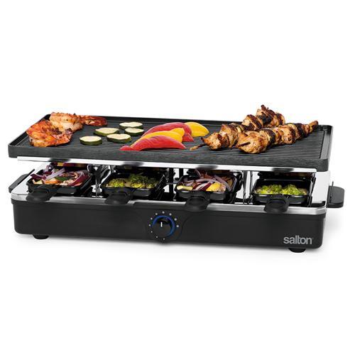 Salton PG1645 Gril Et Raclette Rectangulaire 8 Personnes - Simple Boutique
