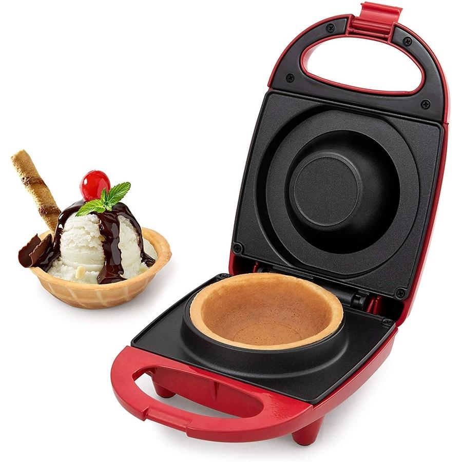 Salton WM1907 Appareil à Bol Gaufré Rouge - Simple Boutique