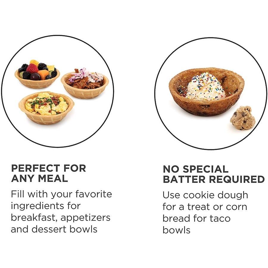 Salton WM1907 Appareil à Bol Gaufré Rouge - Simple Boutique