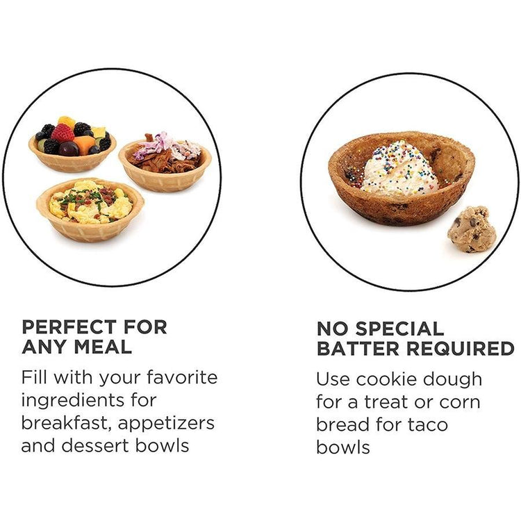 Salton WM1907 Appareil à Bol Gaufré Rouge - Simple Boutique