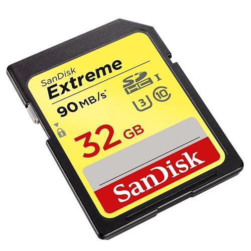 SanDisk Extreme Carte SDHC Class 10 - USH-1 90R/40W MB/s 32 GB - Simple Boutique