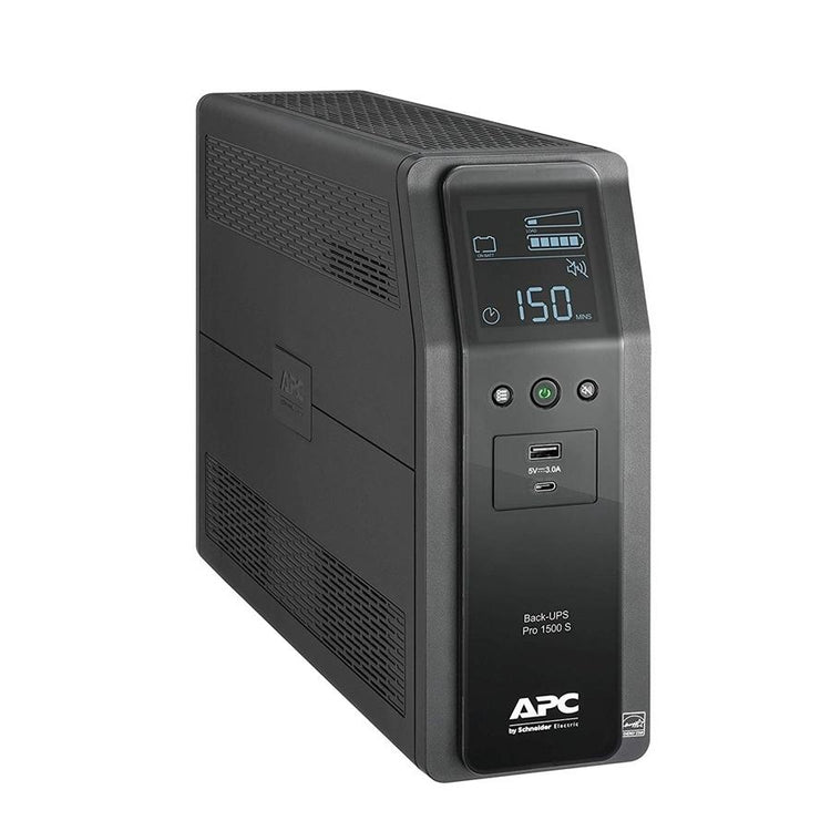 Schneider Electric BR1500MS Batterie de Secours UPS Pro - 1.5KVA Tour UPS - Recharge de 16 Heures - Entrée 120 V CA, Noir - Simple Boutique