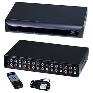 Sélecteur Component + Audio 4 entrées / 1 sortie + télécommande - Simple Boutique