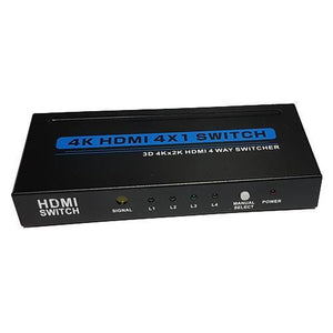 Sélecteur HDMI 4 entrées à 1 sortie + télécommande Premium 4K x 2K - Simple Boutique