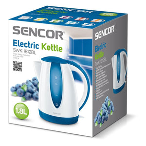 Sencor - Bouilloire Électrique avec Filtre Amovible, Capacité de 1.8 Litres, 1200W, Bleu - Simple Boutique