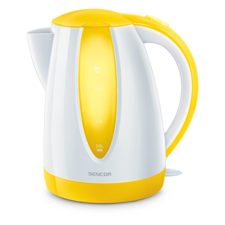 Sencor - Bouilloire Électrique avec Filtre Amovible, Capacité de 1.8 Litres, 1200W, Jaune - Simple Boutique