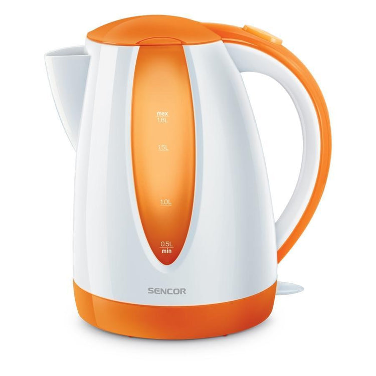 Sencor - Bouilloire Électrique avec Filtre Amovible, Capacité de 1.8 Litres, 1200W, Orange - Simple Boutique