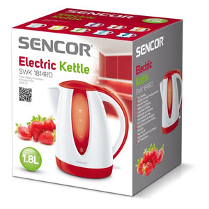 Sencor - Bouilloire Électrique avec Filtre Amovible, Capacité de 1.8 Litres, 1200W, Rouge - Simple Boutique