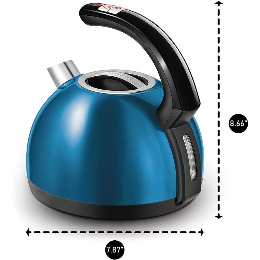 Sencor - Bouilloire Électrique avec Réglage de la Température et Affichage LED, Capacité de 1.5L, 1500W, Bleu Métallique - Simple Boutique