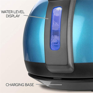 Sencor - Bouilloire Électrique avec Réglage de la Température et Affichage LED, Capacité de 1.5L, 1500W, Bleu Métallique - Simple Boutique