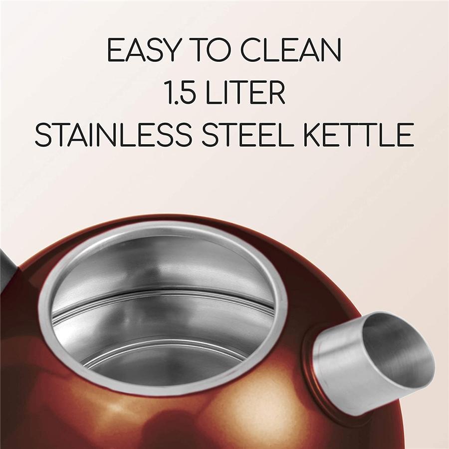 Sencor - Bouilloire Électrique avec Réglage de la Température et Affichage LED, Capacité de 1.5L, 1500W, Brun Métallique - Simple Boutique