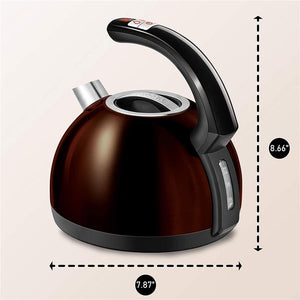 Sencor - Bouilloire Électrique avec Réglage de la Température et Affichage LED, Capacité de 1.5L, 1500W, Brun Métallique - Simple Boutique