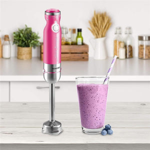 Sencor - Ensemble de Mélangeur à Main avec Hachoir et Fouet, Vitesse Variable, 350W, Rose - Simple Boutique