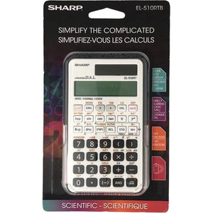 Sharp - Calculatrice Scientifique, 169 Fonctions avec Étui Rigide, Blanc - Simple Boutique