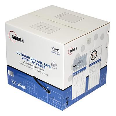 Shireen Câble Réseau Extérieur Cat6 STP Blindé Direct Burial Noir 1000' - Simple Boutique