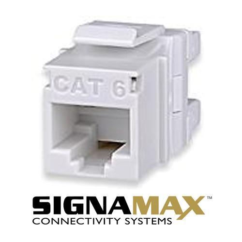 Signamax Connecteur Keystone Cat6 RJ-45 Punch Type 110 Femelle Blanc - Simple Boutique