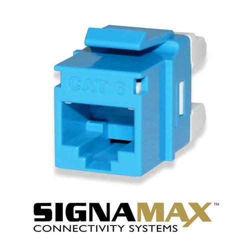 Signamax Connecteur Keystone Cat6 RJ-45 Punch Type 110 Femelle Bleu - Simple Boutique