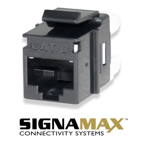 Signamax Connecteur Keystone Cat6 RJ-45 Punch Type 110 Femelle Noir - Simple Boutique