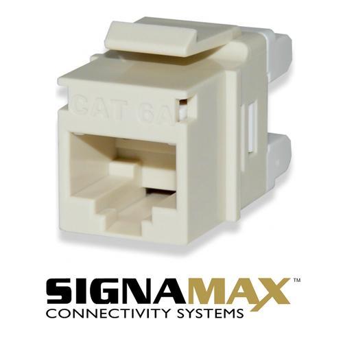 Signamax Connecteur Keystone Cat6a RJ-45 Punch Type 110 Femelle Blanc - Simple Boutique