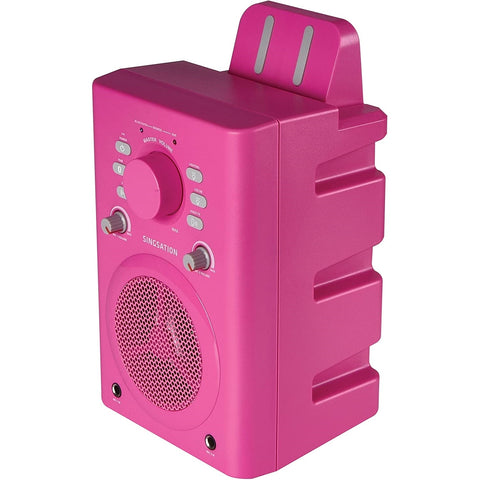 Singsation - Système de Karaoke Portable, Haut-Parleur Bluetooth, Microphone Inclus, Rose