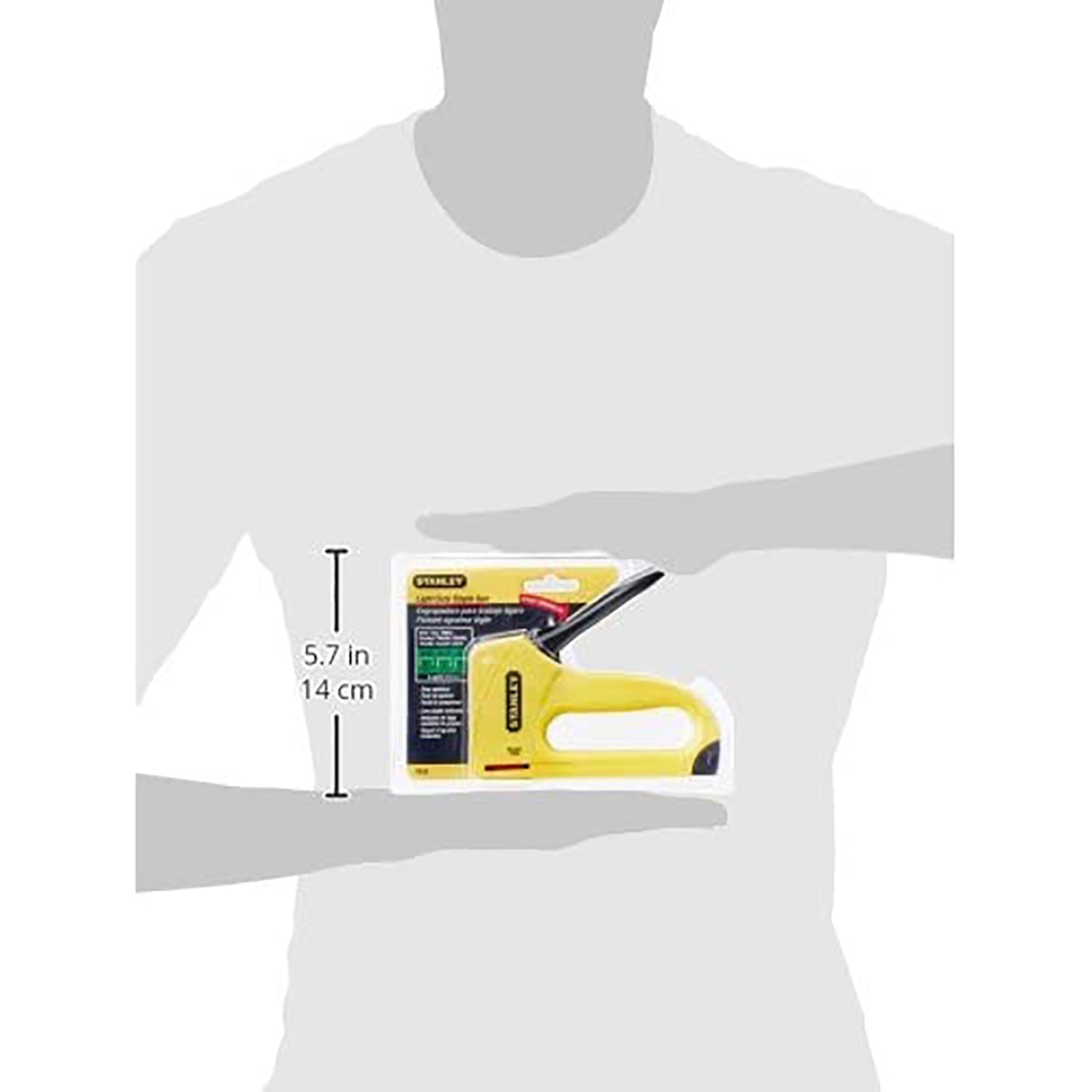 Stanley - Brocheuse pour Travaux Légers, Facile à Comprimé, Jaune - Simple Boutique