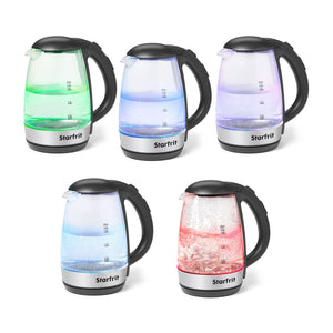 Starfrit - Bouilloire Électrique en Verre, Capacité de 1.7 Litre, 1500 Watts, Acier Inoxydable - Simple Boutique
