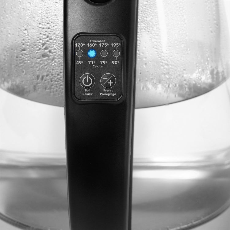 Starfrit - Bouilloire Électrique en Verre, Capacité de 1.7 Litre, 1500 Watts, Acier Inoxydable - Simple Boutique
