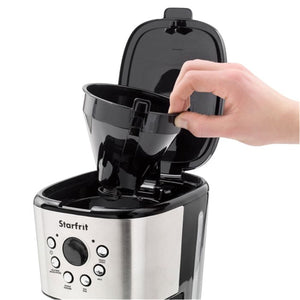 Starfrit - Cafetière Électrique Programmable, Capacité de 12 Tasses, 900 Watts, Acier Inoxydable - Simple Boutique