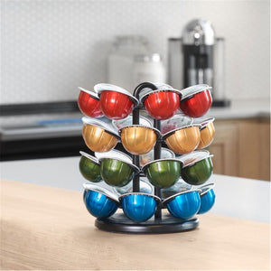 Starfrit - Carrousel pour Capsule Nespresso, Capacité de 28 Capsules Vertuo, Noir - Simple Boutique