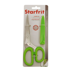 Starfrit - Ciseaux à Fine Herbes à 5 Lames en Acier Inoxydable, Vert - Simple Boutique