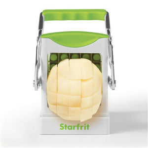 Starfrit - Coupe-Frites avec Lame Amovible à 25 Cases, Base Ventouse, Vert - Simple Boutique
