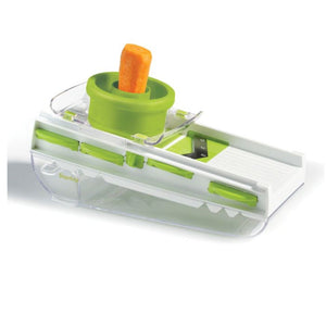 Starfrit - Easy Mandoline avec Lames et Poussoir de Sécurité, Vert - Simple Boutique