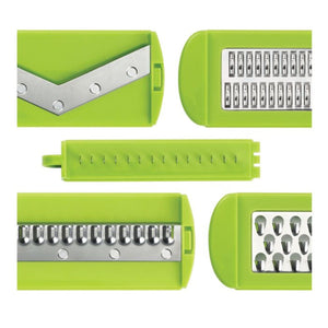 Starfrit - Easy Mandoline avec Lames et Poussoir de Sécurité, Vert - Simple Boutique