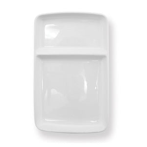 Starfrit - Ensemble d'assiettes à Fondue et Hors d'oeuvre 6 Morceaux, Fabriqué en Porcelaine, Blanc - Simple Boutique