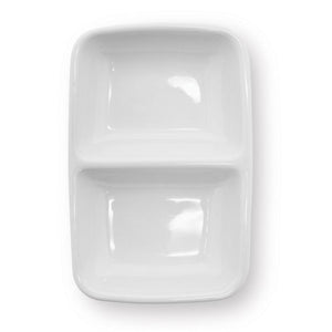 Starfrit - Ensemble d'assiettes à Fondue et Hors d'oeuvre 6 Morceaux, Fabriqué en Porcelaine, Blanc - Simple Boutique