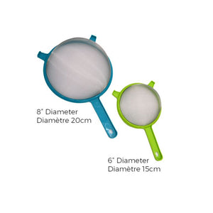 Starfrit - Ensemble de 2 Passoires, Diamètre de 15cm et 20 cm, Filet en Acier Inoxydable - Simple Boutique