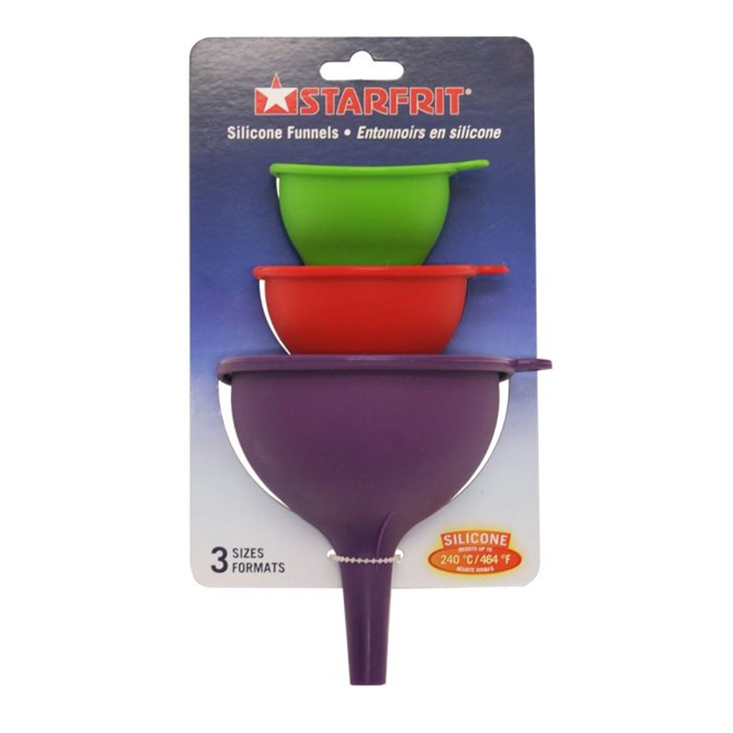 Starfrit - Ensemble de 3 Entonnoirs en Silicone, Vont au Lave-vaisselle - Simple Boutique
