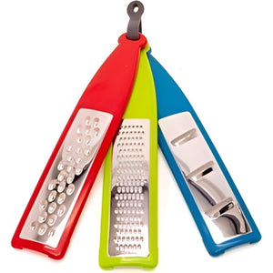 Starfrit - Ensemble de 3 Râpes à Fromage à Main, Râpure Grossière, Râpure Fine et Lame à Trancher - Simple Boutique