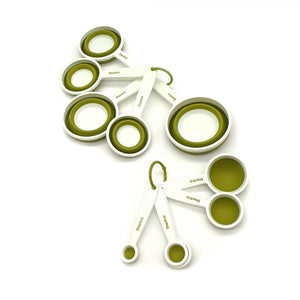 Starfrit - Ensemble de 5 Tasses à Mesurer Repliable, Lavable au Lave-Vaiselle, Vert - Simple Boutique