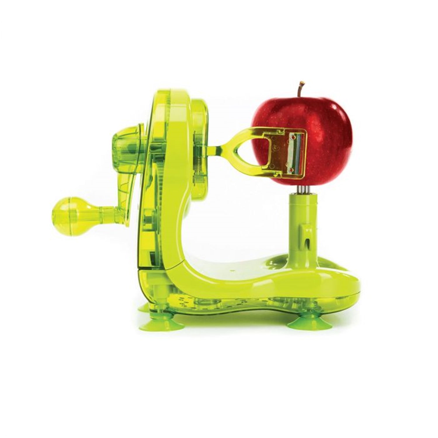 Starfrit - Éplucheur de Pomme Pro Peeler, Base à Succion Antidérapante, Vert - Simple Boutique