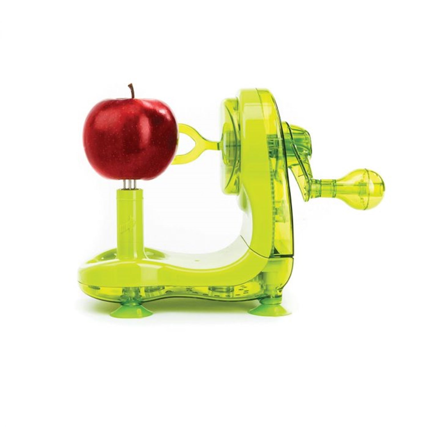 Starfrit - Éplucheur de Pomme Pro Peeler, Base à Succion Antidérapante, Vert - Simple Boutique