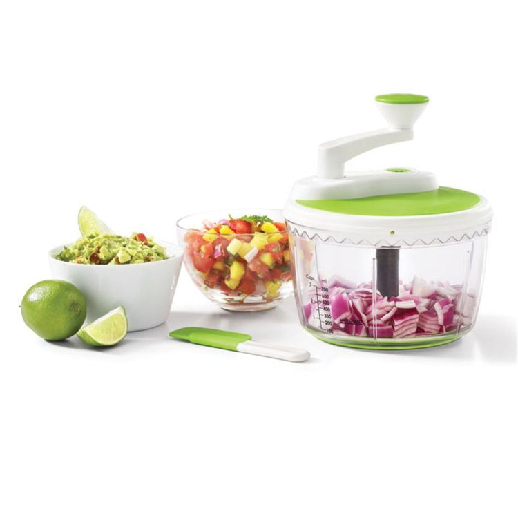 Starfrit - Hachoir Manuel à 2 Vitesses, Base Antidérapante, Vert - Simple Boutique