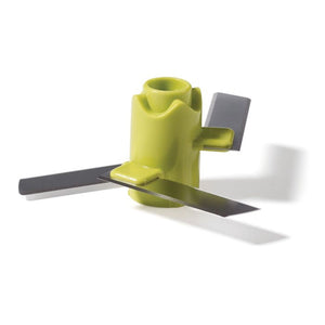 Starfrit - Hachoir à Base Rotative, 3 Lames en Acier Inoxydable, Vert - Simple Boutique