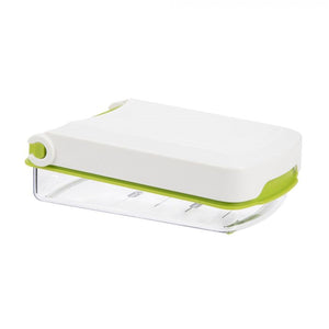 Starfrit - Hachoir à Oignons, Ouverture Pratique et Outils de Nettoyage Inclus, Vert - Simple Boutique