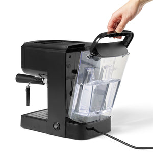 Starfrit - Machine à Café Espresso et Cappucinno, Comprend Buse à Vapeur Rotative et Mousseur à Lait, Noir - Simple Boutique