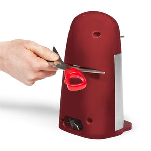 Starfrit - Ouvre-Boite Électrique avec Ouvre-Bouteilles et Affûteur à Couteaux, Rouge - Simple Boutique