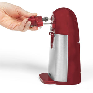 Starfrit - Ouvre-Boite Électrique avec Ouvre-Bouteilles et Affûteur à Couteaux, Rouge - Simple Boutique