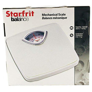 Starfrit - Pèse-Personne/Balance Mécanique, Capacité Maximum 130 kg, Blanc - Simple Boutique